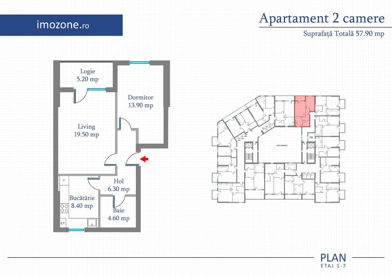 Militari Apartament 2 Camere 57.9 mpBloc Nou  Metrou Pacii / Preciziei